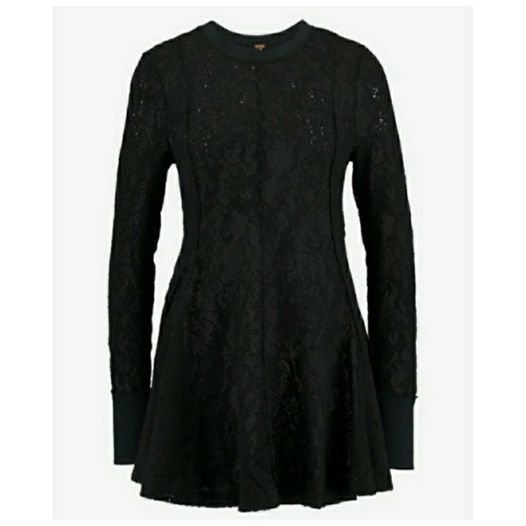 Free People Black Lace Tunic - Picture 4 of 16